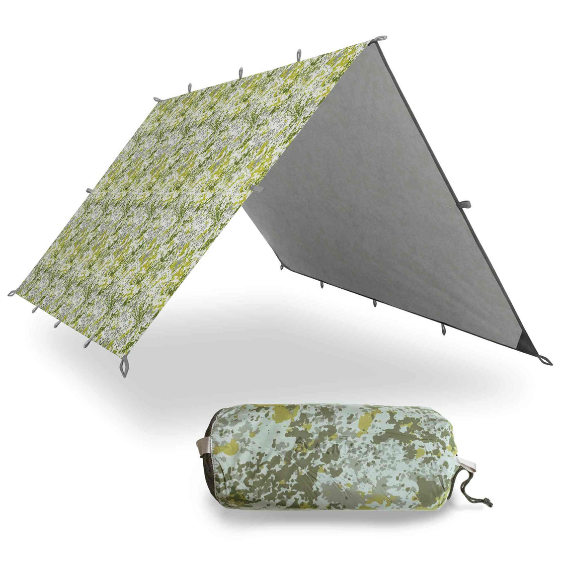アクアクエスト　Safari X-Large Tarp 4x6 オリーブドラブ 1-Camping-Safari-Tarp-Boulder-