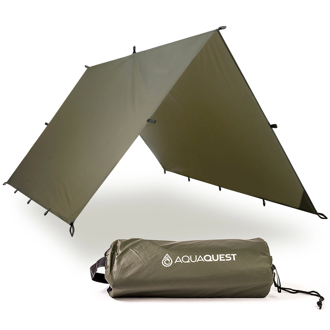 Aqua Quest X-Large Tarp オリーブドラブ Guide Ultralight Tarp | AquaQuest Waterproof Gear