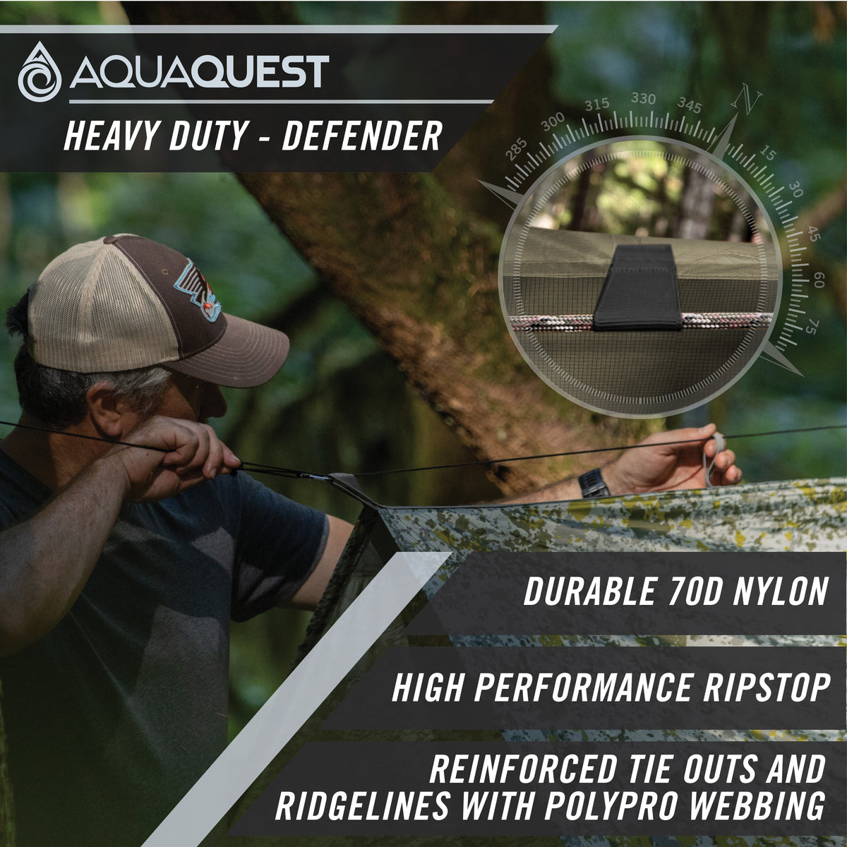 Defender Heavy-Duty Tarp | AquaQuest Waterproof Gear