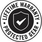 Lifetime warranty, protected gear